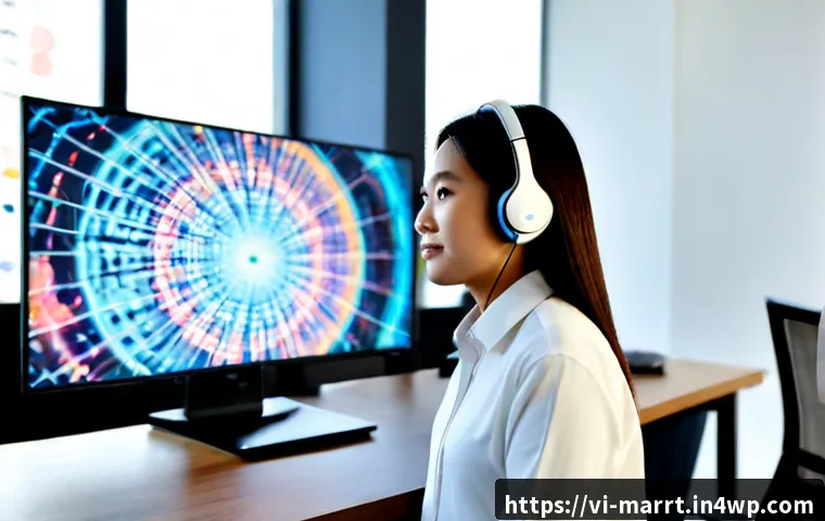 Home 17 뉴로마케팅과 인공지능의 결합 가능성 - Photorealistic modern neuromarketing research studio in Ho Chi Minh City, Vietnamese female marketin...